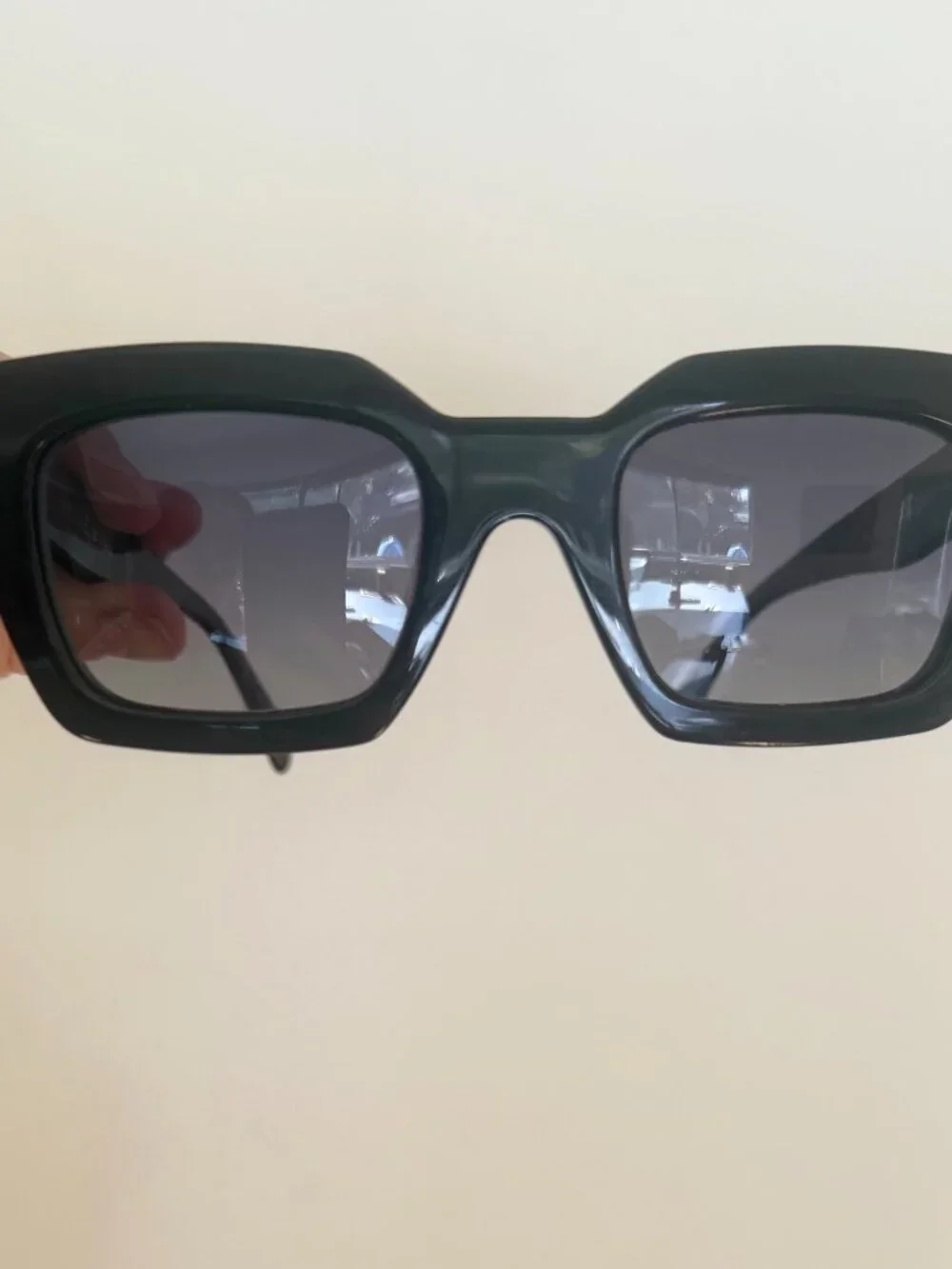 Anine Bing Black Oversized Cat-Eye Sunglasses